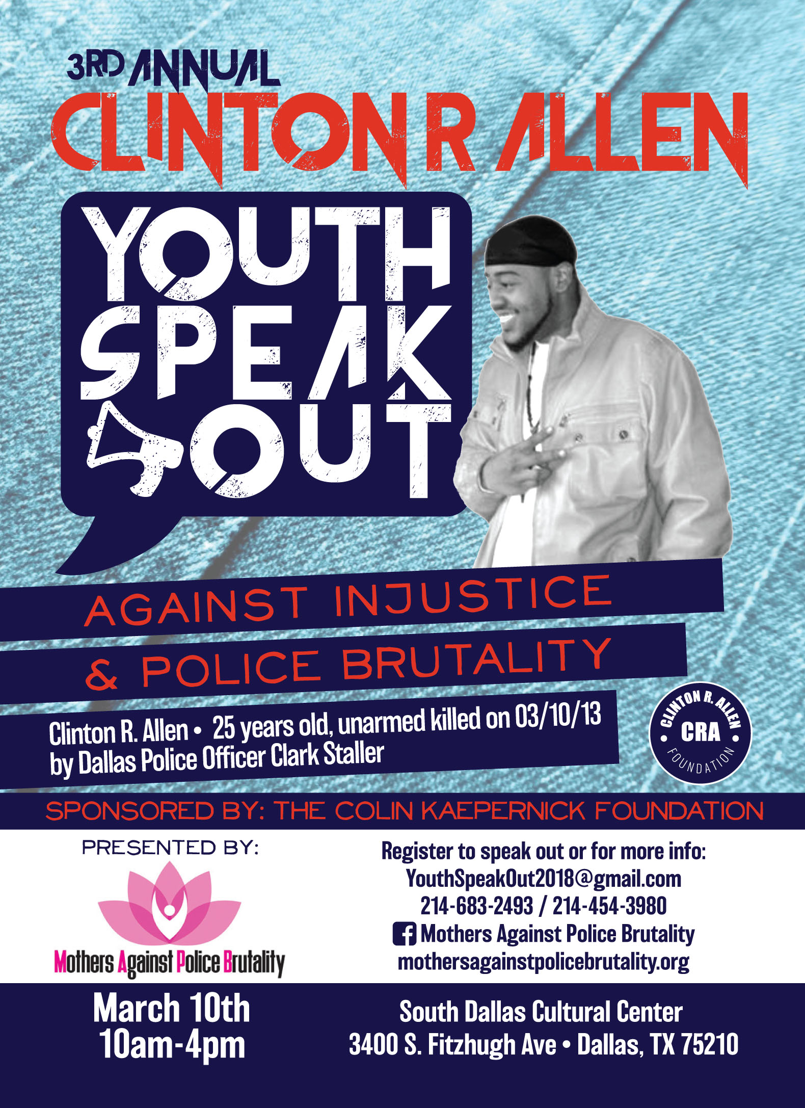 3rd Annual Clinton R. Allen Youth Speakout Against Injustice & Police Brutality